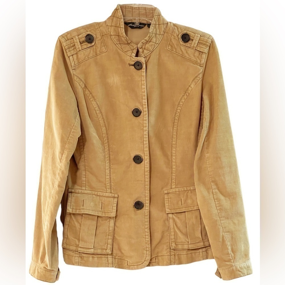 Eddie Bauer Corduroy Seattle Suede Tan Jacket M